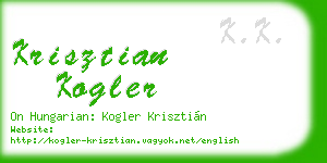 krisztian kogler business card
