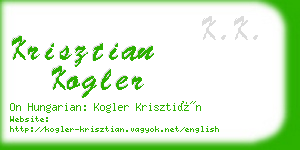 krisztian kogler business card